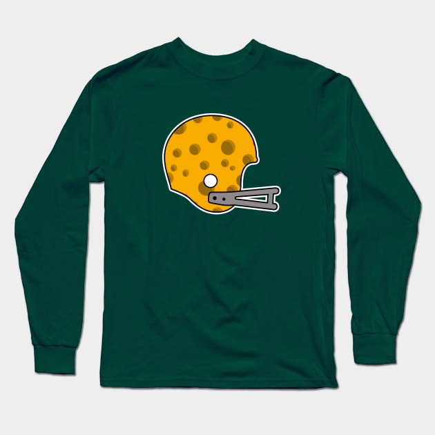 Retro Wisconsin Cheese Helmet - green Long Sleeve T-Shirt by KFig21